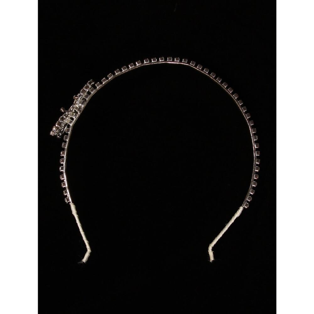 Headband Headpiece ILLUSIONS BRIDAL Crystals Silver Metal Wedding Hair Band